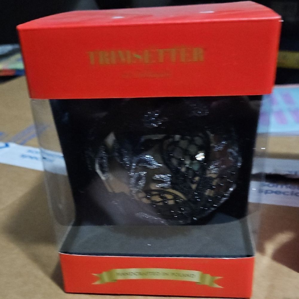 Black and Gold Ornament by Trendsetter